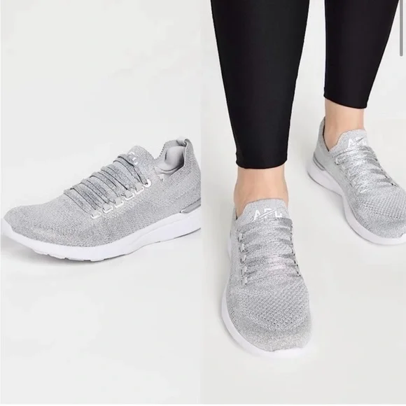 Never Worn - APL Light Gray Knit Athletic Shoes (MSRP $275) Women main image 2